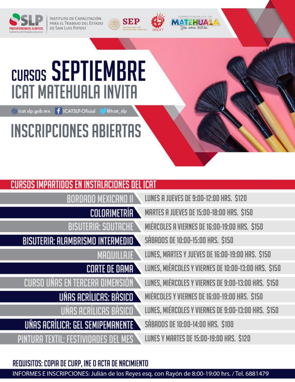ICAT invita a cursos en Cedral y Matehuala 